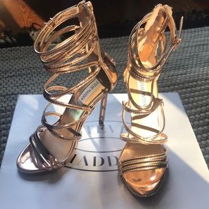 Steve Madden Flaunt Rose Gold Heeled Sandal